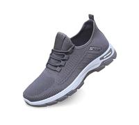 2025 Men's Mesh Slip On Trainers, Lightweight Plain Breathable Sports Shoes, Comfortable Casual Trainers, Soft Sole Running Shoes, Outdoor Non-Slip Hiking Shoes, Leisure Shoes for Men