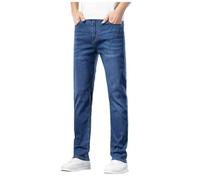 2025 Men's Slim Straight Jeans Work Trousers High Waist Classic Vintage Casual Slim Chic Everyday Versatile Simple Streetwear Comfortable Temperament Regular Pant