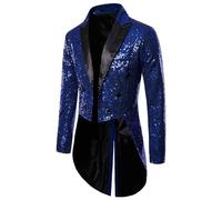 2025 Men's Steampunk Clothing, Gothic Tailcoat, Men's Sequins, Medieval Glitter Jacket, Fashion, Victorian Court Frock Coat, Glitter Jacket, Elegant Tuxedo Theatre Vampire Clothing, Halloween Costume