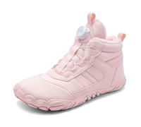 2025 Men's Winter Shoes Lace Up Thickening Casual Soft Sole Fashion Father Kids Shoes Snow Boots Mountain Bike Shoes Men Waterproof, pink, 7 UK