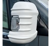 Milenco Mirror Protectors, Compatible with 2025 Fiat Ducato/Peugeot Boxer/Citroen Relay, Long/Short Arm Mirrors, 6mm Thick Shell (White)