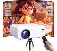 Projector with Two-way Bluetooth, Mini Projector with Projector 300" Screen, Full HD 1080P Portable Video Projector, Home Movie Projector Compatible with HDMI/USB/Smartphone (Projector 300" Screen)
