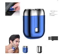 2025 Model Dual Head Mini Electric Shaver Portable Mini Electric Razor Pocket Size Washable Double Head Electric Shaver Compact Rechargeable Waterproof