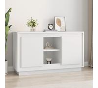 (white) vidaXL Sideboard Cabinet Cupboard Side Cabinet Home Organiser Engineered Wood