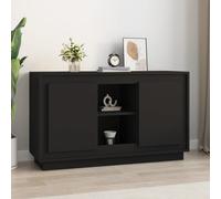 (black) vidaXL Sideboard Cabinet Cupboard Side Cabinet Home Organiser Engineered Wood