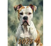 2025: Monthly Calendar Planner with an American Bulldog