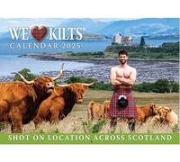 2025 Monthly Calendar Scotland We Love Men in Kilts Novelty, Scottish Fun