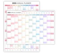 2025 Monthly Wall Planner, A2 60cm X 42cm | DOUBLE SIDED PRINT, Rainbow Wall Calendar 2025, Year Planner, Full Year to View | Organiser for Office, University, School | Colorful (Folded)