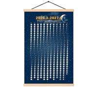 2025 Moon Phase Calendar Canvas Wall Poster Ready to Hang with Frame Wall Decor 16x24 Inch