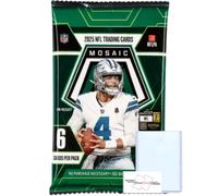 2025 Mosaic Football NFL Blaster Pack(s)/Box Trading Cards + Toploader(s) and StreetCards Magnet! (Pack + Toploader)