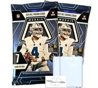 2025 Mosaic Football NFL Mega Pack(s)/Box Trading Cards + Toploader(s) and StreetCards Magnet! (2 Packs + 2 Toploaders)