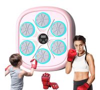 2025 Music Boxing Machine Pink Music Boxing Machine with Gloves, Wall Mounted Smart Music Boxing Machine Pink, Music Boxing Pink Workout Boxing Punching Machine for Home, Indoor and Gym