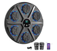 2025 Music Boxing Machine, Smart Bluetooth Music Box Training Device with Gloves and LED Display, Wall Mounted Machine for Adults and Children, 12 Modes and Speeds, Suitable for