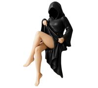 2025 Mysterious Statue, Ornaments for Shelves, Gothic Bookshelf Decoration, Resin Figure Desktop Model, Home Office Ornament, Halloween Mystical Gothic Black Robe Queen Women Figurine Sculpture