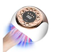 2025 Nail Fungus Lase Device 【S9 Upgrade Display time 10Min/7Min/5Min/3Min】【57 Fully Radiant Light Beads】Enhanced 405nm Infrared Light + 365nm Blue Light Antifungal Lase, Safe&Reliable(Gold)