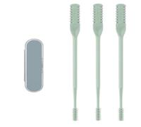 2025 New 2-in-1 Nasal Hair Cutter, Nostril Hair Remover Tool, Double Sided Nose Hair Knife, Portable Manual 360° Rotating Nose Hair Trimmer with Ear Picker for Women Men (Green-3pcs)