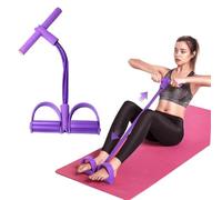 2025 New 21 Fitness Resistance Bands, 4 Tube Pedal Ankle Puller, Stretch Bands for Exercise and Sit Up Training, for Abdominal Waist Arm Leg Body Training, Sit Up Exercise Pilates Equipments