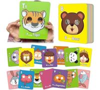 2025 New 26PCS Alphabet Mask Cards, Colorful Alphabet Mask Cards, with Animal Mask, for Learn Letters, English Phrases,Interactive Education Games