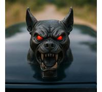 2025 New 3D Car Demon Dog Ornament Sculpture, No Drilling Required for Installation, Devil Dog Car Hood Ornament Decoration for Cars Dogs