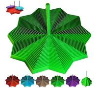 2025 New 3D Printed Expanded Sensory Fidget Star, Hexagon Star Shaped Fidget Toys with Handle for Office Desktop Decompression, Honeycomb Whirling Spiral Design, Relief Whirling(Green,Large)