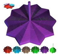 2025 New 3D Printed Expanded Sensory Fidget Star, Hexagon Star Shaped Fidget Toys with Handle for Office Desktop Decompression, Honeycomb Whirling Spiral Design, Relief Whirling(Purple,M)