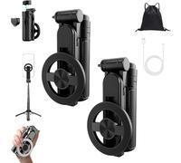 2025 New 4-in-1 Multifunctional 360° Rotation Magnetic Selfie Stick, Portable Travel-Ready 360° Rotation Phone Tripod with Wireless Remote, With Wireless Bluetooth Control (black-2pc)
