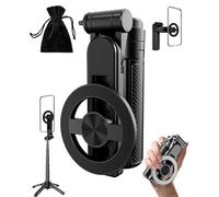 2025 New 4-in-1 Multifunctional 360° Rotation Magnetic Selfie Stick with Wireless Detachable Remote Control, Retractable Aluminum Alloy Multifunctional Selfie Stick For All Mobile Phones (1Pc)