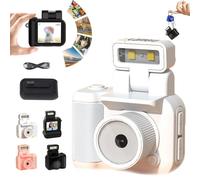 2025 New 64g Mini Tiny Nostalgic Camera, Gen.2 Mini Keychain Camera, Portable Travel Thumb Camerafor Travel, Pocket-Sized Fun with Vintage Flair, 1080p HD Screen, Built-in Filter (White,64G)