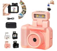 2025 New 64g Mini Tiny Nostalgic Camera, Gen.2 Mini Keychain Camera, Portable Travel Thumb Camerafor Travel, Pocket-Sized Fun with Vintage Flair, 1080p HD Screen, Built-in Filter (Pink,64G)