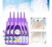 2025 New Active Enzyme Laundry Stain Remover for Clothes, White Shirt Garment Stubborn Stain Cleaner Oil Remover, Active Enzyme Clothing Stain Remover Collar Stain Removal Spray (1, 5 Pcs)