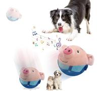 2025 New Active Moving Pet Plush Toy Interactive Dog Toys, Electronic, Talking Moving Jumping Pig Dancing Ball, Washable Cartoon Squeaky Pig Dog,For Cat And Dog Pets