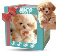 2025 New AI Robot Dog, Nicoo - My Realistic Robot Puppy That Acts Like a Real Dog - Walking, Barking, Tail Wagging (Set a)