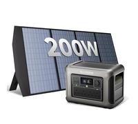 (2025 New) ALLPOWERS R1500 LITE Portable Power Station + 200W Solar Panel, 1056Wh LiFePO4 Battery, 1600W AC/100W USB-C Output Portable Power, Fast Charge Solar Generator for Outdoor Camping
