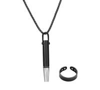 2025 New Anxiety Relief Necklace for Adults, Breathing Necklace with Magnetic Ring Quitting Smoking Meditation Pendant Wear Resist Mindfulness Necklaces for Women Men