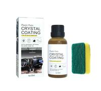 2025 New Back to Black Trim Restorer with Sponge, Back To Black Car Trim Restorer, Crystal Coating Restoration Care Agent for Car Automotive Plastic Parts, Plastics Parts Crystal Coating, 30ml