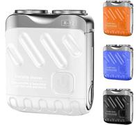 2025 New Beard Shaver Mini and Portable Suitcase Design, R-12 Luggage Electric Shaver, Portable Razor Traveller Mini Shaving for Men Waterproof, Men's Favorite Mini Electric Shavers,Silver
