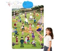 2025 New Bilingual Talking Wall Chart - English & Spanish Learning Poster with Songs, Abcs, Numbers, Interactive AlphabetWall ChartLearning Through Entertainment (Occupation)