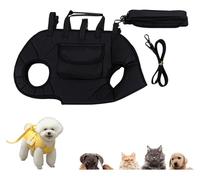 2025 New Breathable Multi-Function Pet Backpack, Adjustable Harness With Traction Leash, To Small Medium Dogs & Cats(Noir,L(14-18catty))