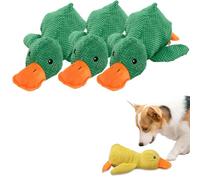 2025 New Calming Duck Dog Toy - Soft Plush With Squeaker, Durable Chew Toy For Indoor Puppies (Yellow)(3Pcs Green)
