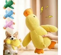 2025 New Calming Duck Toy for Dogs, Durable Bite-Resistant Yellow Duck Dog Toy with Quack Sound & Crinkle, Deep relaxation for dog, Say goodbye to separation anxiety (Yellow, Small)