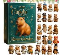 2025 New Capybar Advent Calendar, 24 Days Countdown Calendar With 24 Uniquely Costumed Capybar Ornaments, 2025 Capybar Advent Calendar, Surprise Cute Capybar Christmas Tree Decorations