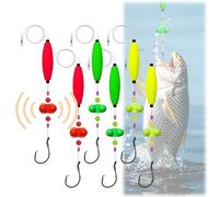 2025 New Catfish Fishing Set, Takedown Catfish Fishing Gear, Circle Hooks Bait Floats for Bottom Fishings, 6/0 & 8/0 Hooks with Rattles Floats for Bank or Drift Fishings (6 PC 6/0+8/0)