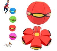 2025 New Children's Magic Bouncy Ball, Dual-Form Switching, with 6 Lights, Suitable for Indoor and Outdoor Use (red)