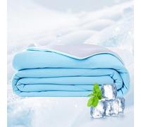 2025 New Cooling Blanket, Cool Blanket for Sleeping, Cool Fibre Summer Throw, Breathable & Lightweight, 150x200cm (Blue)