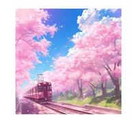 2025 New Diamond Art Japan 55x55cm Diamond Painting Train,Crystal Art Painting by Numbers Crafts for Adults,5D DIY Square Crystal Embroidery Pictures Kits Hobbies for Adults Women Home Decor O-641z