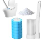 2025 New Disposable Toilet Brush & Wand Kit - Hygienic Cleaning System for Toilet, Sink, Bathtub, Wash Basin - Includes Replacement Brush Heads (White brush + Ocean flavor)