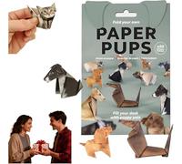 2025 New DIY 3D Origami Model Kit - Fold Your Own Paper Cats, Cat Camp Craft with Cute Printed Stickers, Origami Animal Shaped Decoration for Art & Crafts (Dog)