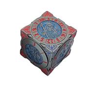 2025 New DND Spinner Dice, 7-in-1 Metal Dice Set with 3D Relief for Dungeons and Dragons Gifts, Polyhedral Roleplaying Game Dice, Fantasy D&D Tabletop RPG Accessories for DM & Player (Black blue)