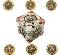2025 New DND Spinning Dice Set, 7-in-1 Metal Dice Set with 3D Relief Polyhedral Dice for Dungeons and Dragons Role Playing Games, D&D Accessories for MJ and Players.