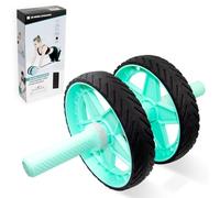 2025 New Double-Wheel Ab Roller for Core Training - Rebound Design with Adjustable Elastic Band, Silent Non-Slip Wheels, Detachable Build, Knee Pad & Bands - Home Gym Gear for Men/Women (Green)